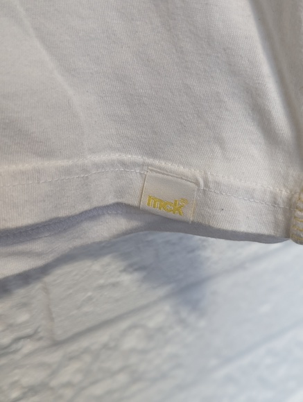 McKenzie Round Neck T Shirt - Size S - White & Pink - Cotton - P2P 17" - Picture 7 of 8